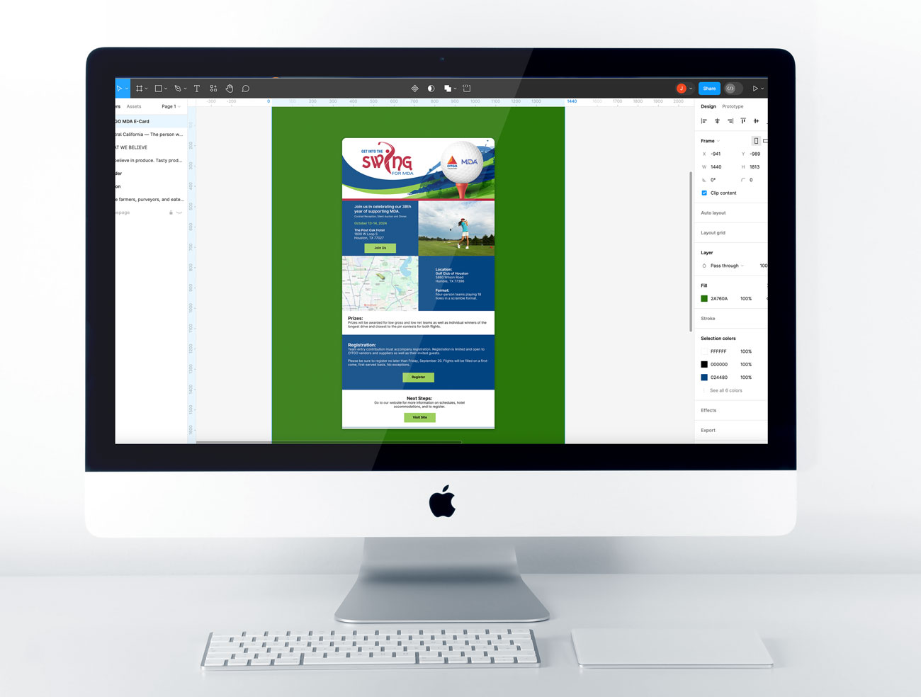 UI/UX Design of CITGO MDA Golf Email Design