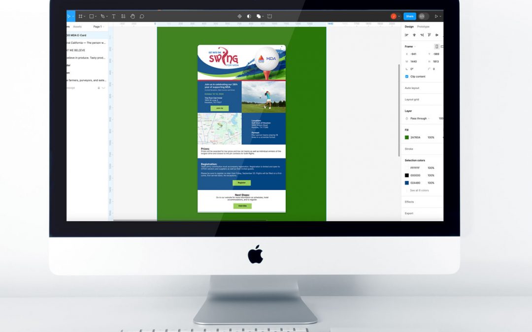 UI/UX Design of CITGO MDA Golf Email Design